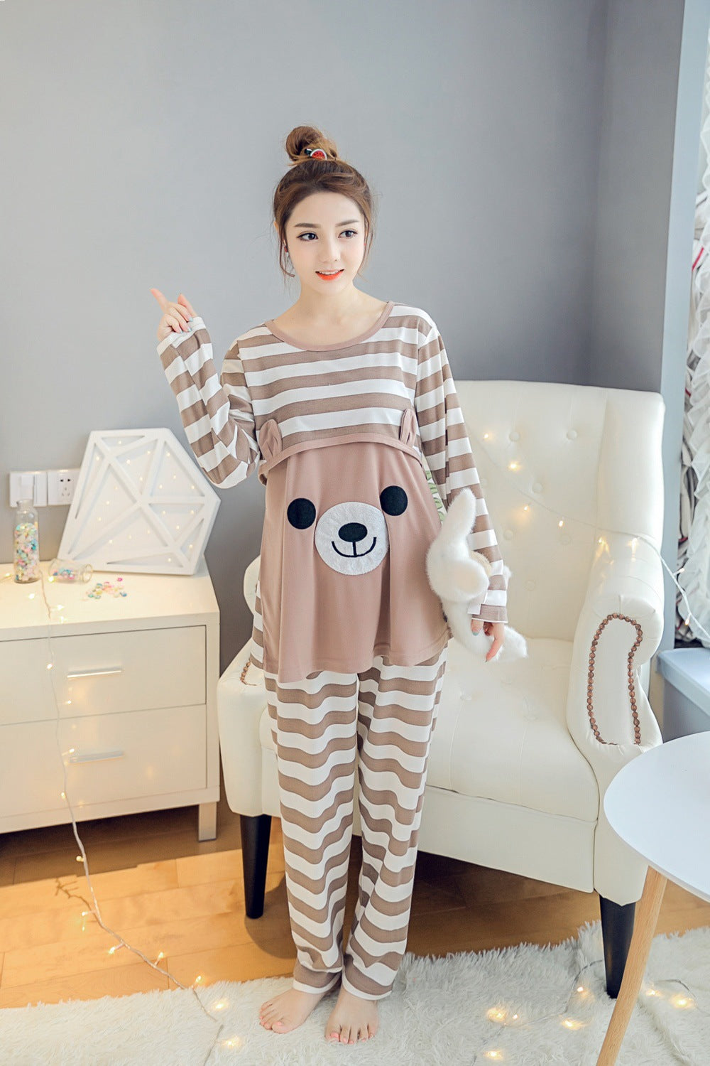MamaCozy Still-Pyjama Set Bär Hauptansicht