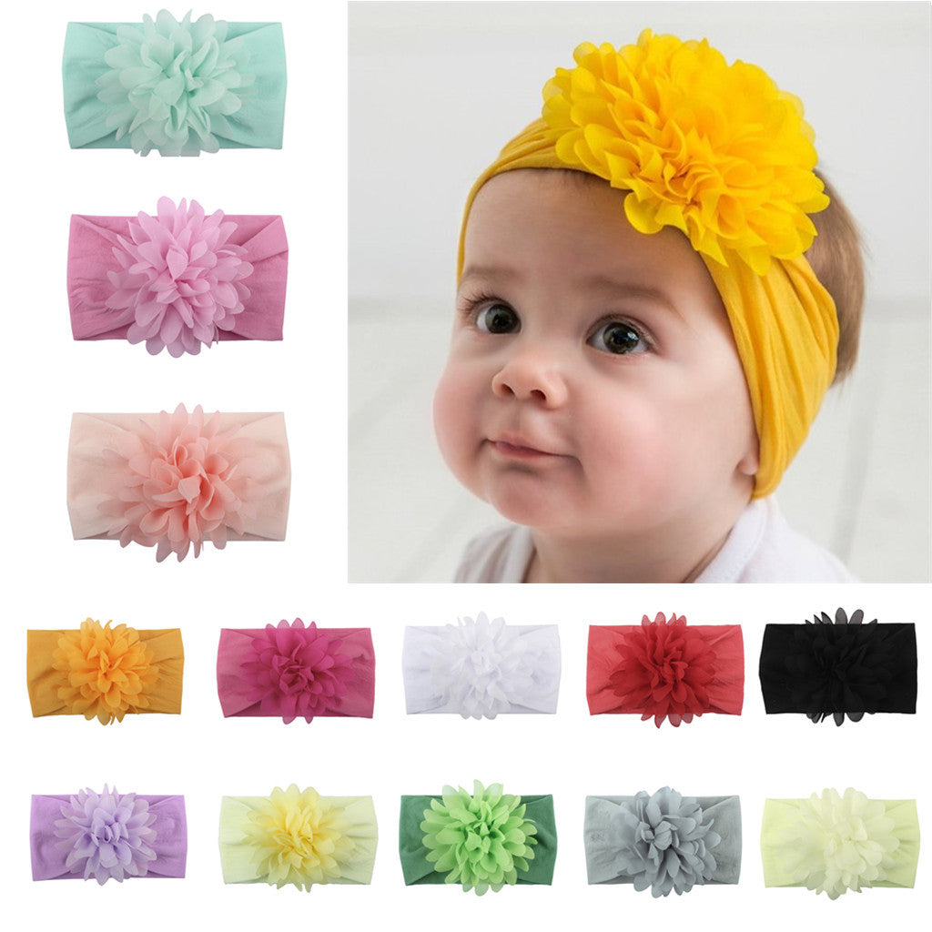 Baby Haarband Chiffon Blume