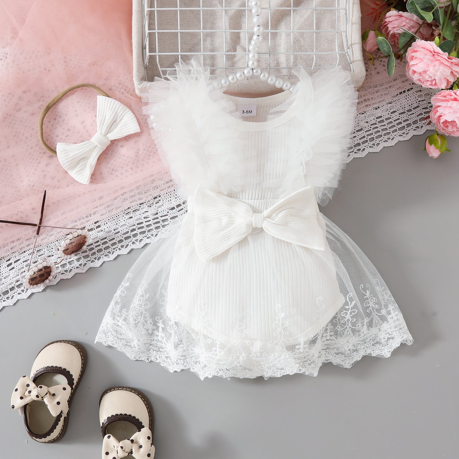 Baby Body weiß Schleife